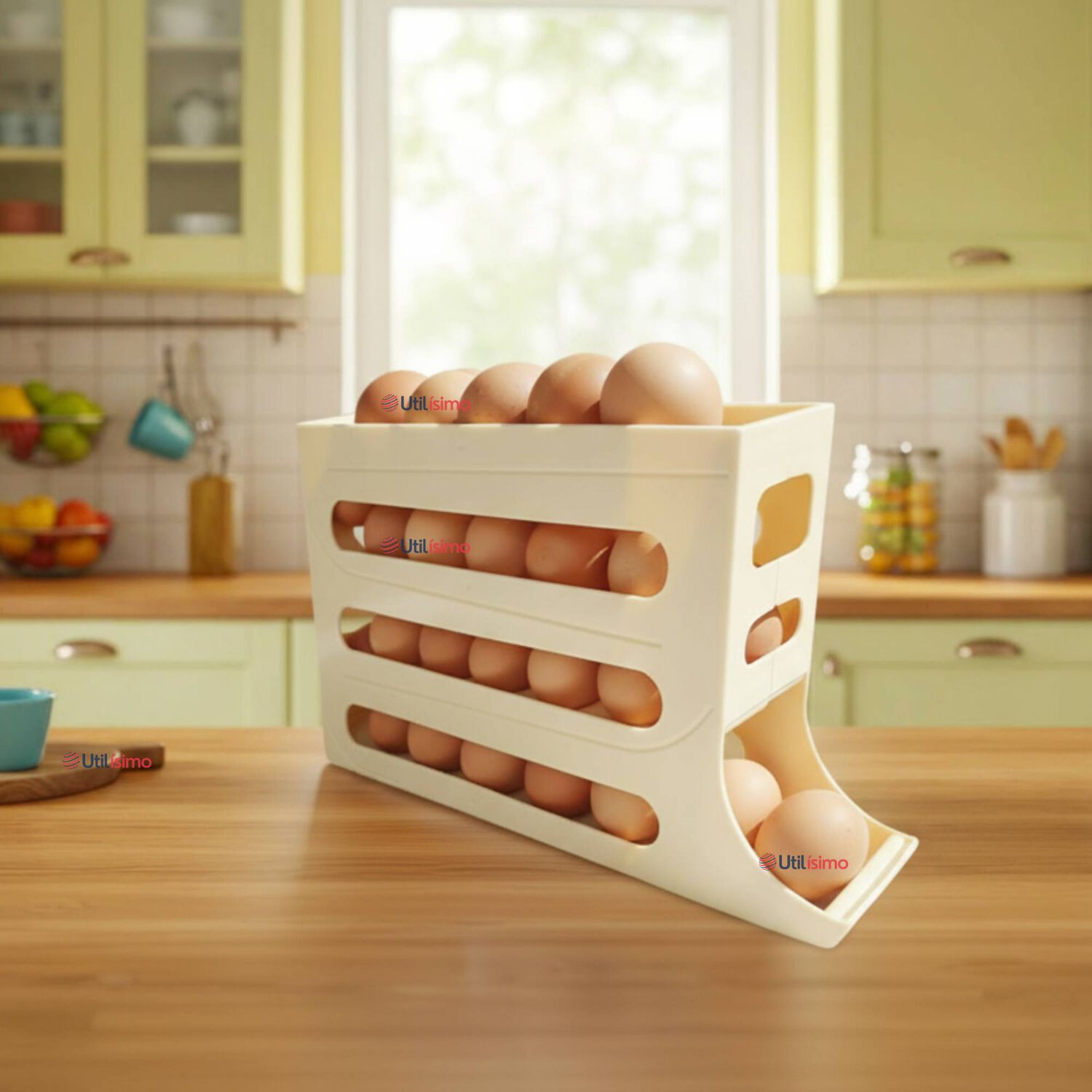 Organizador Dispensador De Huevos Para 30 Huevos Huevera 4 Niveles image number 0.0