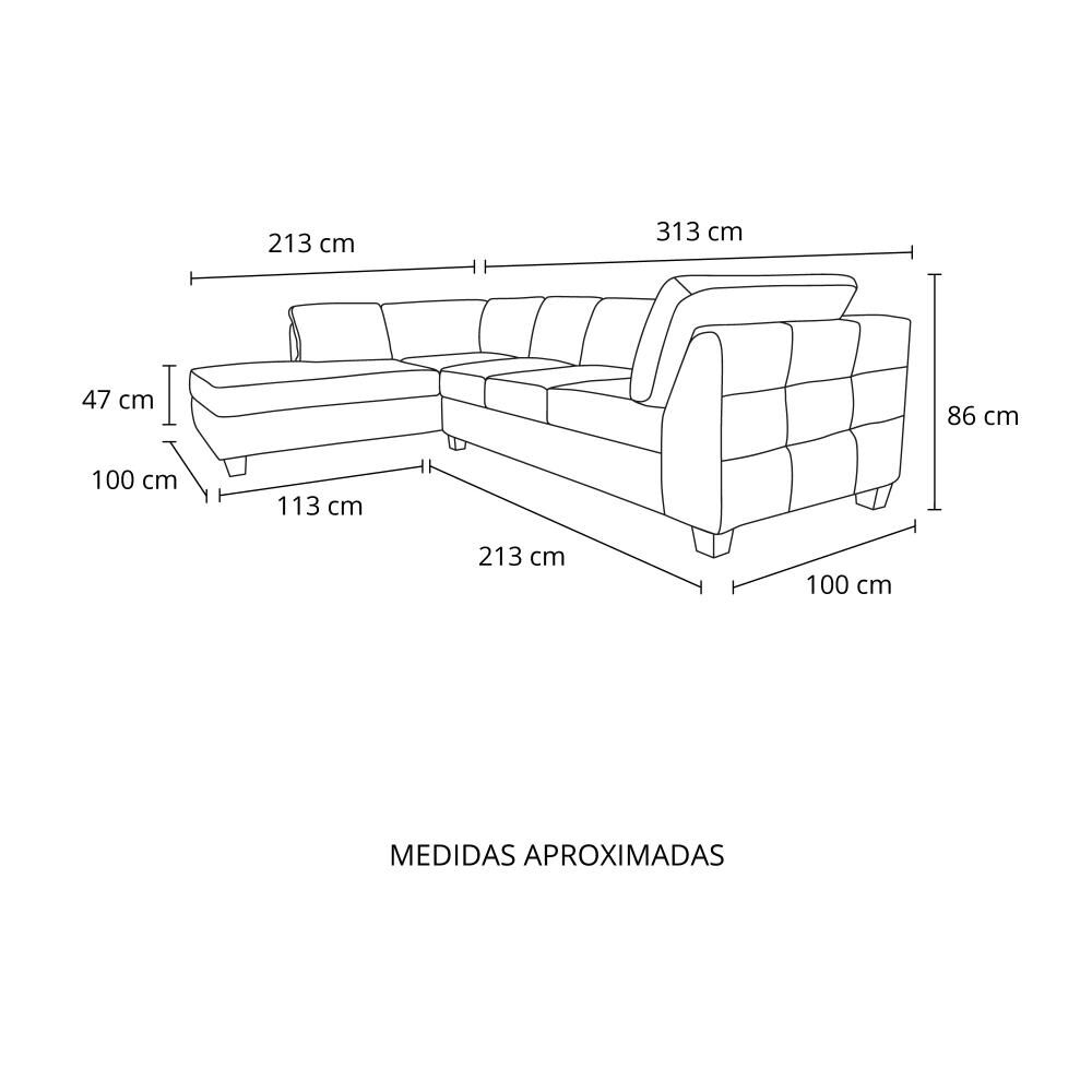 Sof&aacute; Seccional Living Factory Londres Izquierdo / 7 Cuerpos image number 8.0
