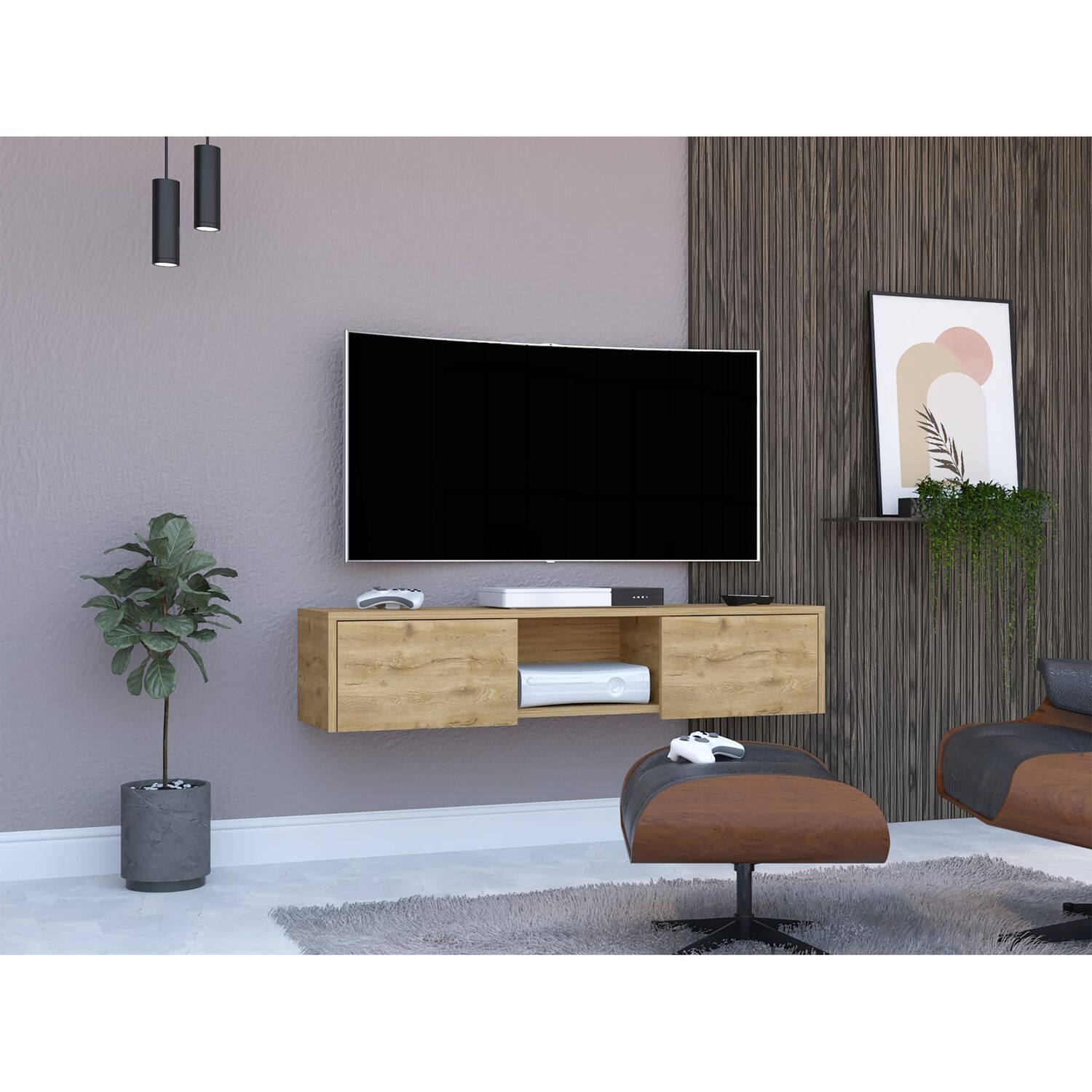 Panel Tv 49" Con 2 Puertas Fm-011 image number 4.0