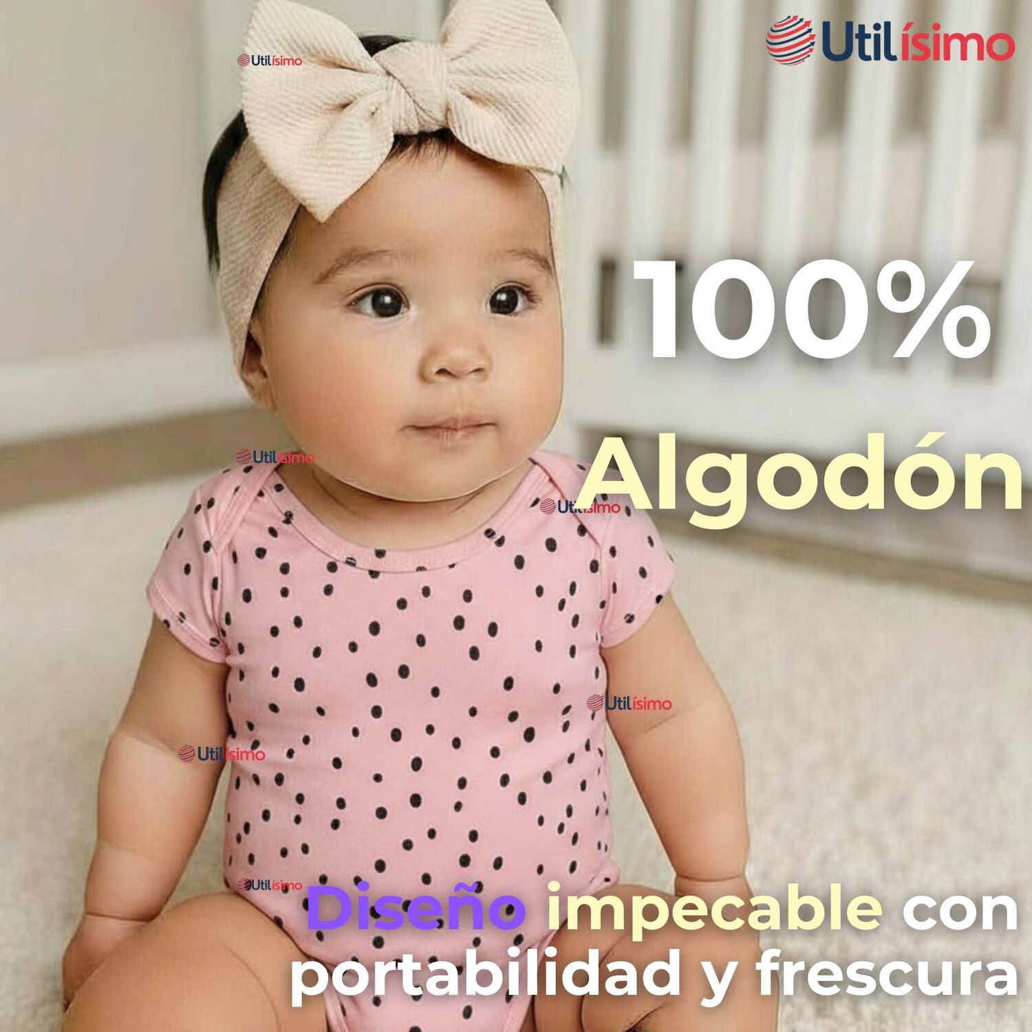 Pack 5 Bodys Ni&ntilde;a Manga Corta Tedmimak 100% Algod&oacute;n Princess Love image number 2.0