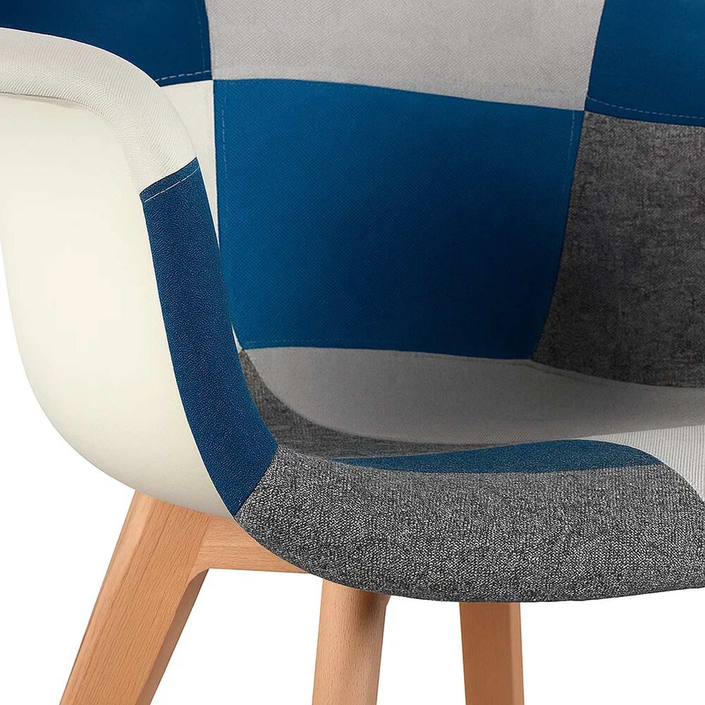 Butaca Sitial Patchwork Acolchado Wood - Celeste image number 5.0