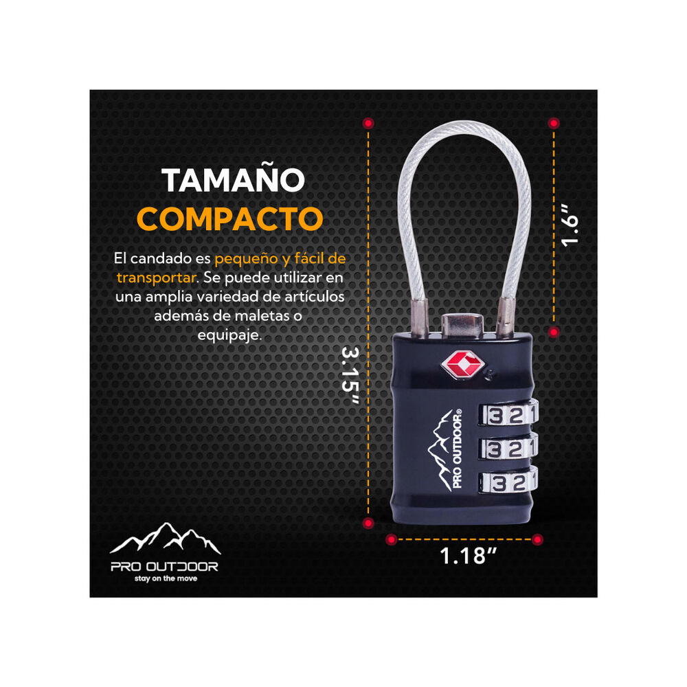 2 Unidades De Candados Con Clave Pro Outdoor image number 3.0