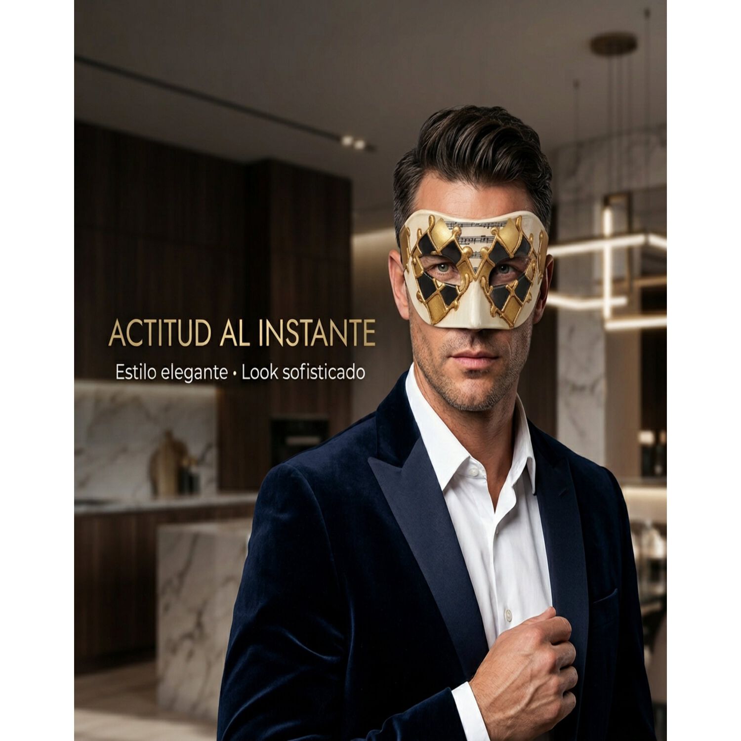 M&aacute;scara Veneciana Sexy Arlequ&iacute;n Para Fiesta Mascarada Unisex image number 26.0