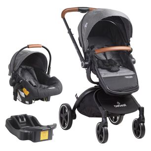 Coche Cuna Travel System Bebesit Deluxe 360&deg; Sx Gris