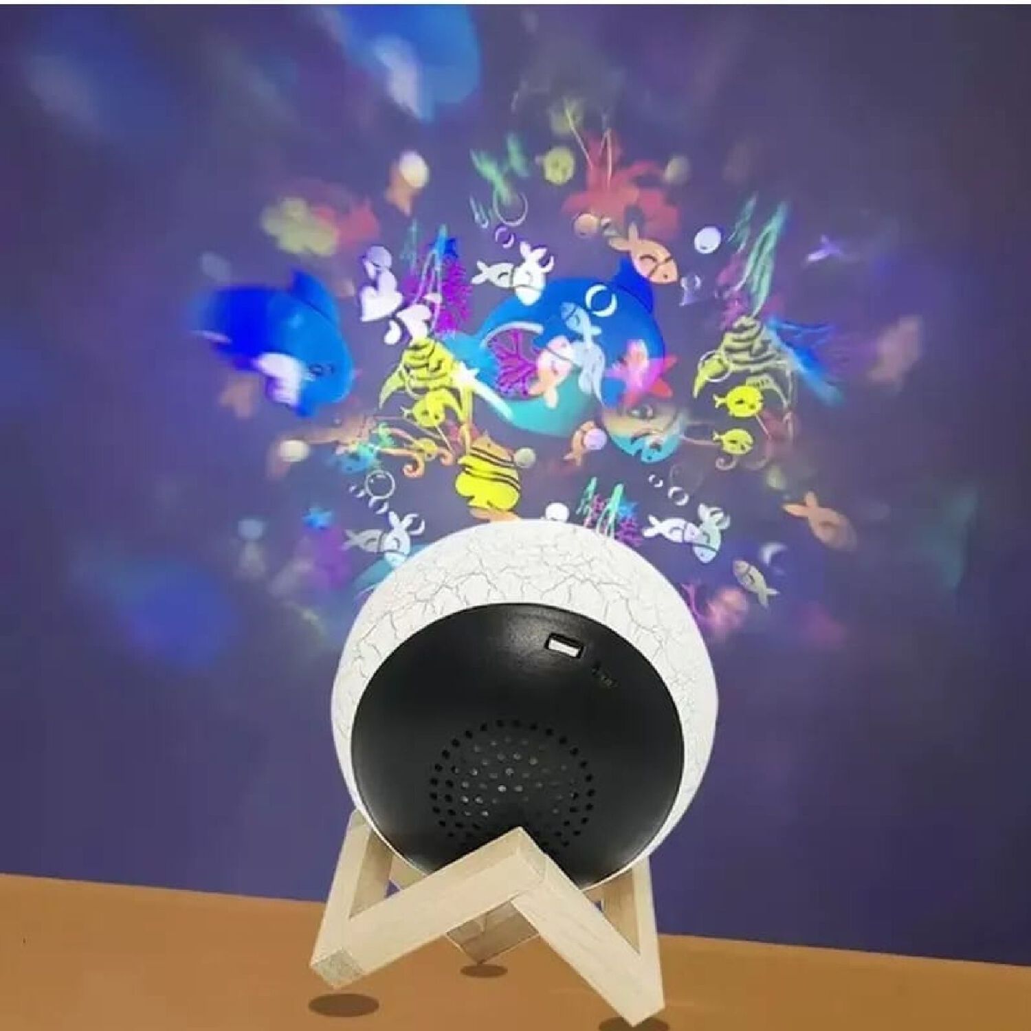 Parlante Bluetooth Y L&aacute;mpara Proyectora Led De Estrellas + Control Remoto Usb. image number 3.0