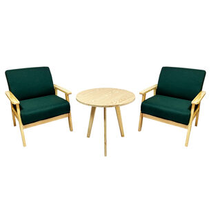 Set Poltronas + Mesa Nature Verde Esmeralda