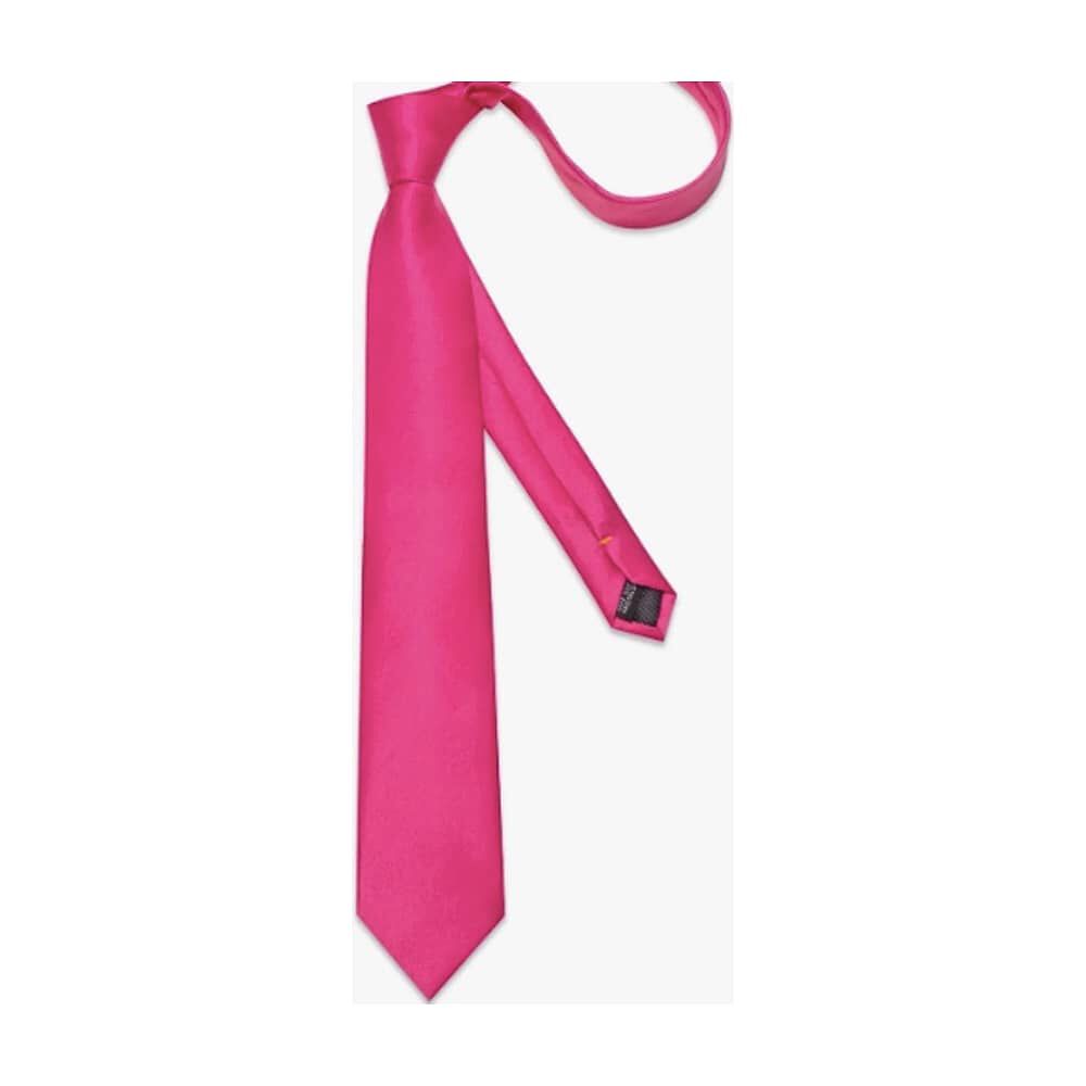 Corbatas Seda Hombres, Pa&ntilde;o Y Colleras Fuccia image number 2.0