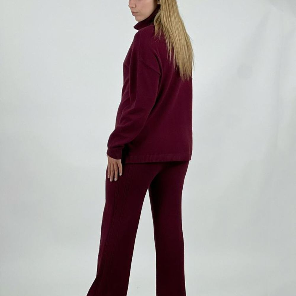 Conjunto Lana Cuello Alto Trenzado Delantero image number 6.0