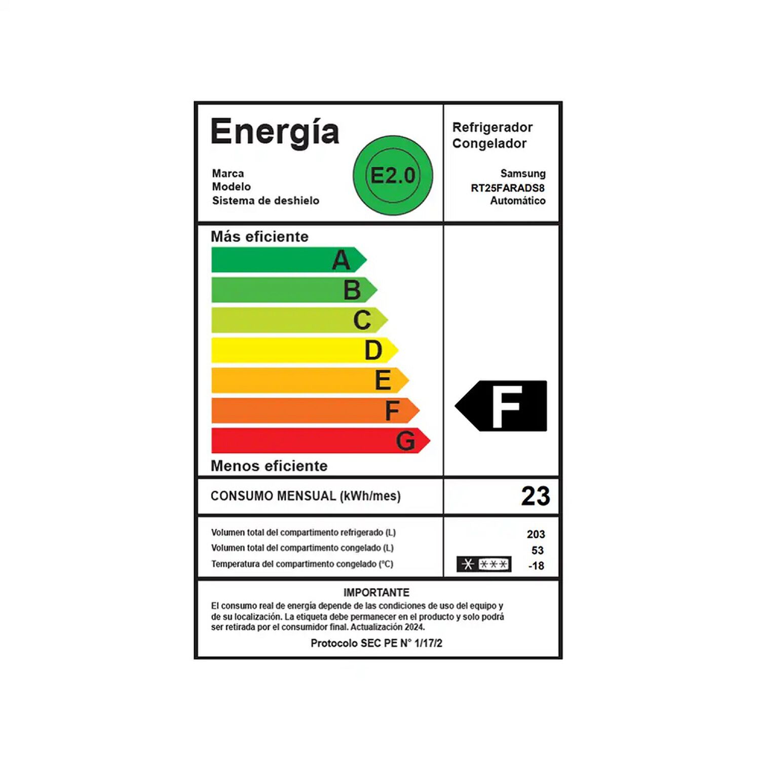 Refrigerador Samsung No Frost Rt25farads8zs Top Mount 255lts image number 3.0