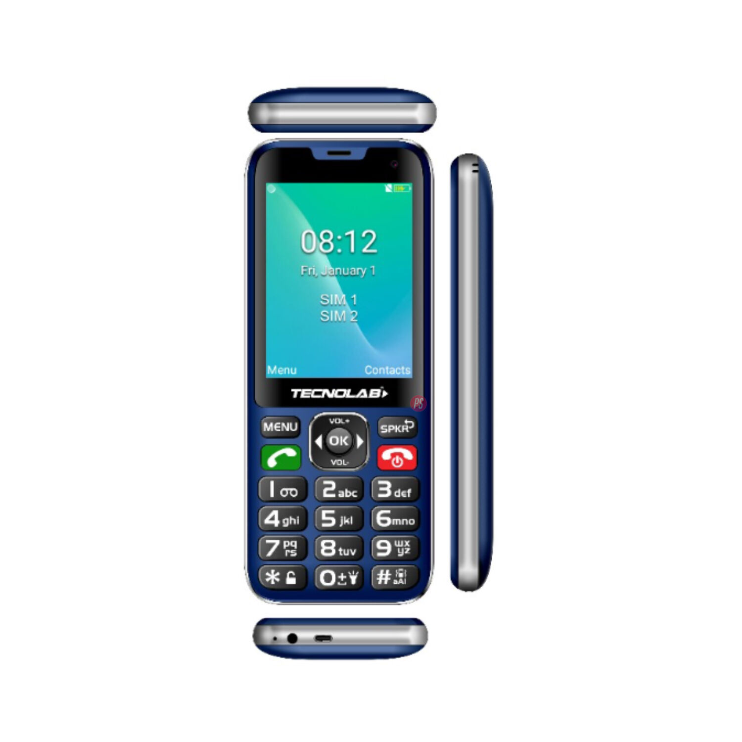 Celular Senior 4g Dual Sim Color Azul - Ps image number 2.0