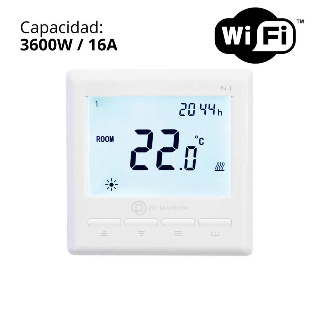 Termostato Inteligente Programable 3600w Wifi Blanco Primaterm image number 1.0