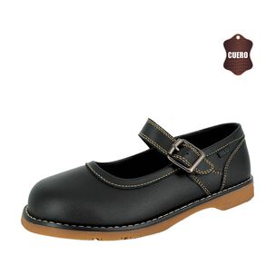 Zapato Escolar De Cuero Orco Negro Alquimia