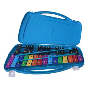 Metal&oacute;fono Crom&aacute;tico De 25 Tonos Azul + Baqueta Adicional