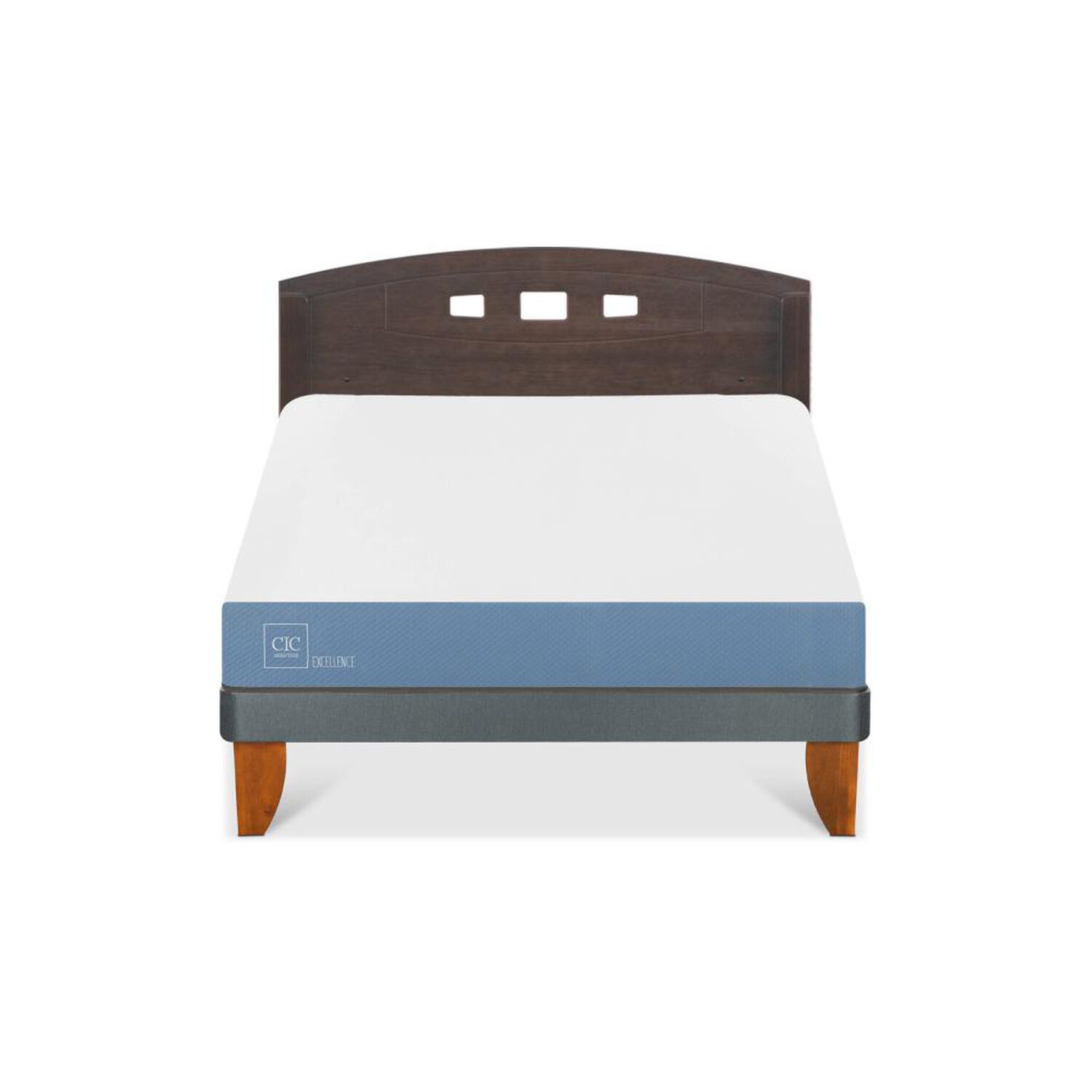 Cama Europea Cic Excellence / 2 Plazas / Base Normal + Respaldo image number 0.0