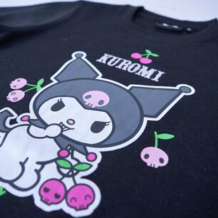Poler&oacute;n Cuello Redondo Con Estampado Con T&eacute;cnica Kuromi