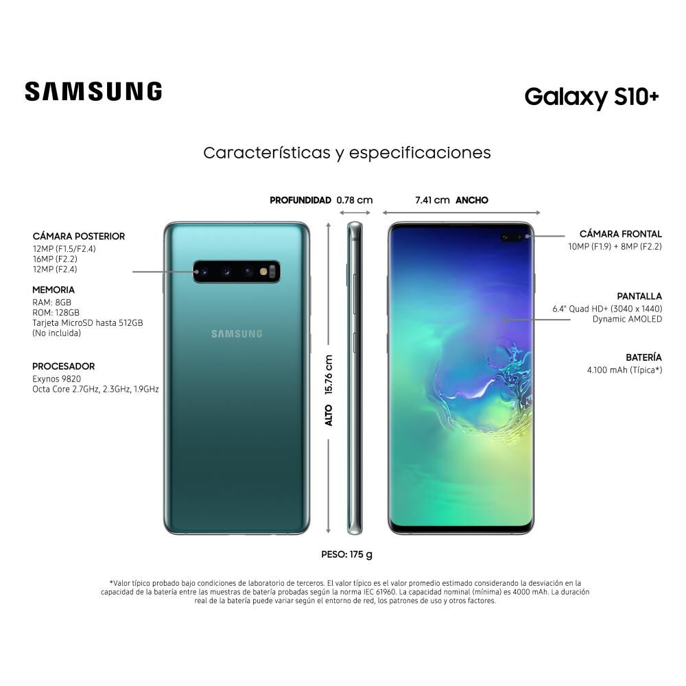 Smartphone Samsung Galaxy S10+ 128 Gb / Liberado image number 3.0