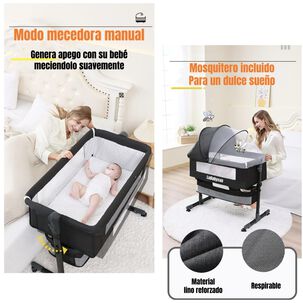 Cuna Colecho One Con Mosquitero Colch&oacute;n Rosada Lubabycas