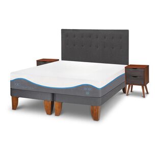 Cama Europea Cic Alaska / King / Base Dividida + Set De Maderas