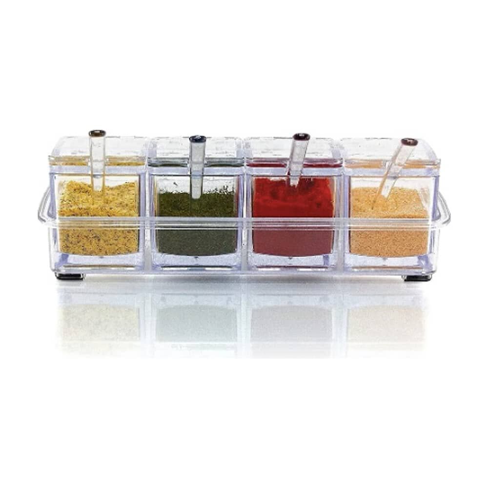 Caja Organizador Condimentos De 4 Piezas Color Transparente image number 2.0
