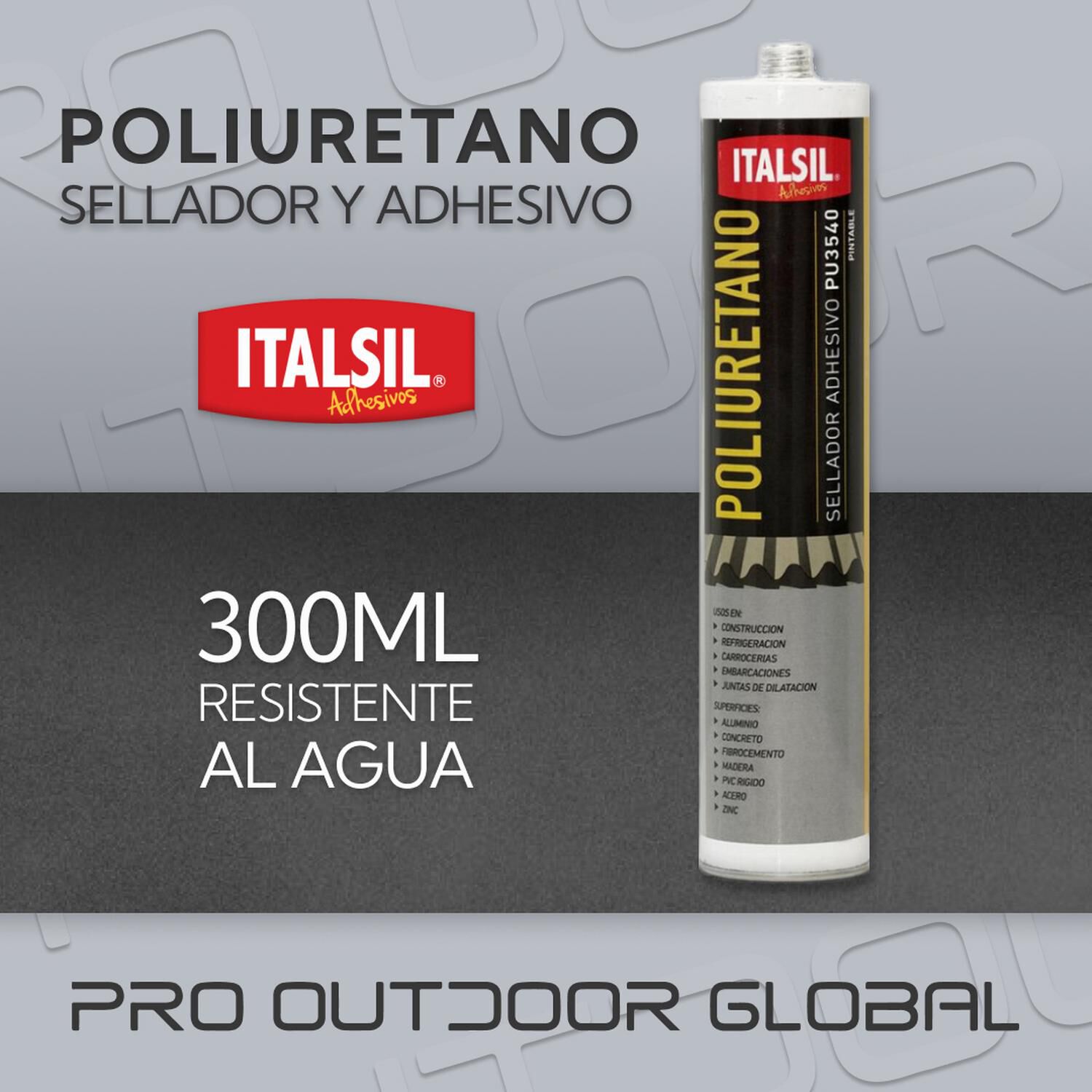 Sellador Y Adhesivo Poliuretano Pu 3540 300ml Pintable image number 1.0