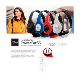 Audifonos Headband Jack 3.5mm Blanco P800 Mlab