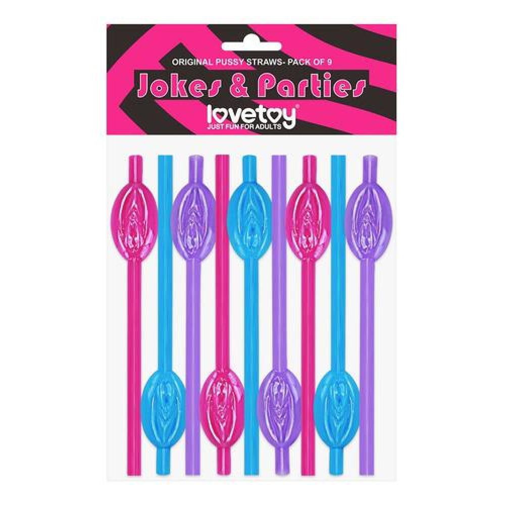 Bombillas , Pitillos , Sorbetes Forma De Vagina Set 9 Pzas image number 0.0
