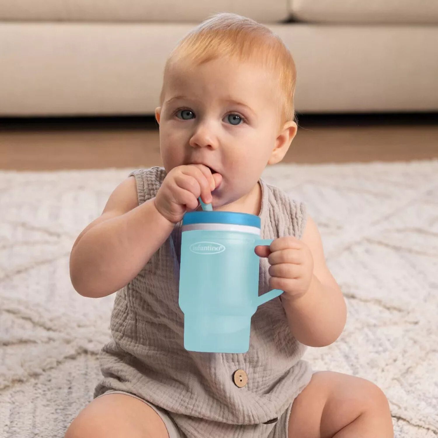 Vaso Antiderrame Con Bombilla My1st Tumbler 266ml Moody Blue image number 3.0