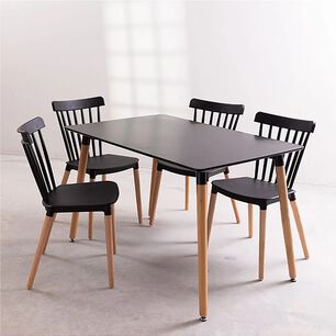 Silla Windsor De Polipropileno Con Base De Madera