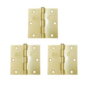 Pack 3 Bisagra Acero Odis 3,5&rdquo;&times;3,5&rdquo;&times;2,0mm - Bronce