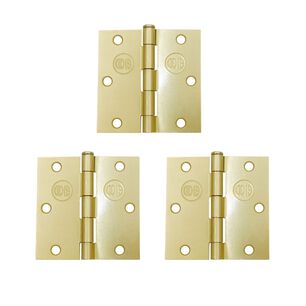 Pack 3 Bisagra Acero Odis 3,5&rdquo;&times;3,5&rdquo;&times;2,0mm - Bronce