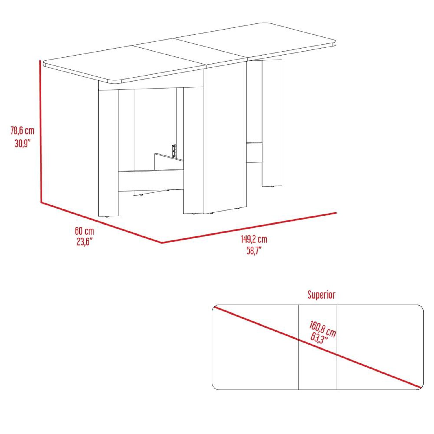 Mesa Abatible Compact Expandible image number 1.0