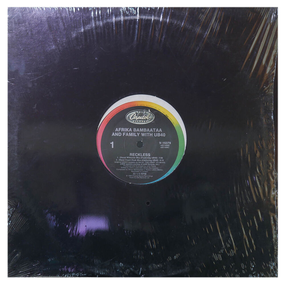 Afrika Bambaataa & Family Ft. Ub40 - Reckless | 12" Maxi Single Usado image number 0.0