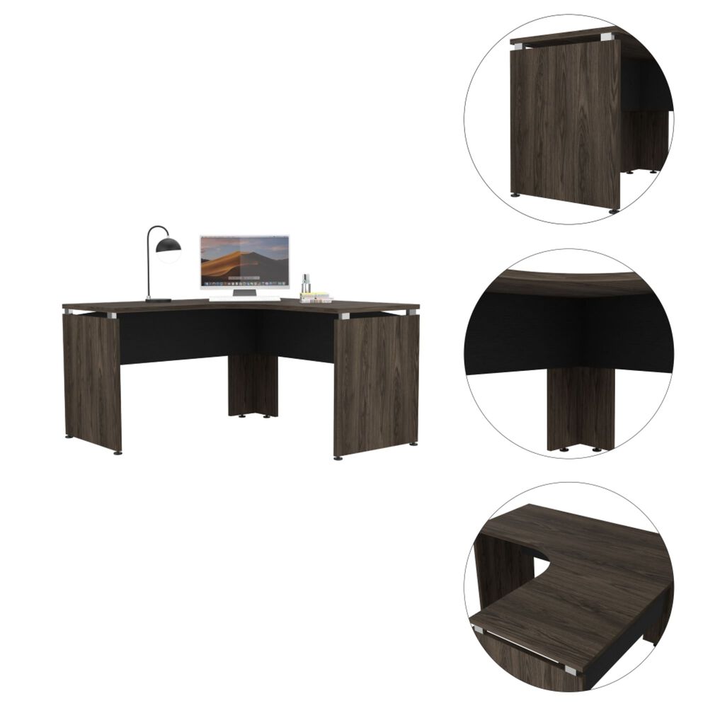 Escritorio Fm-004n - Negro Y Caf&eacute; Oscuro image number 5.0