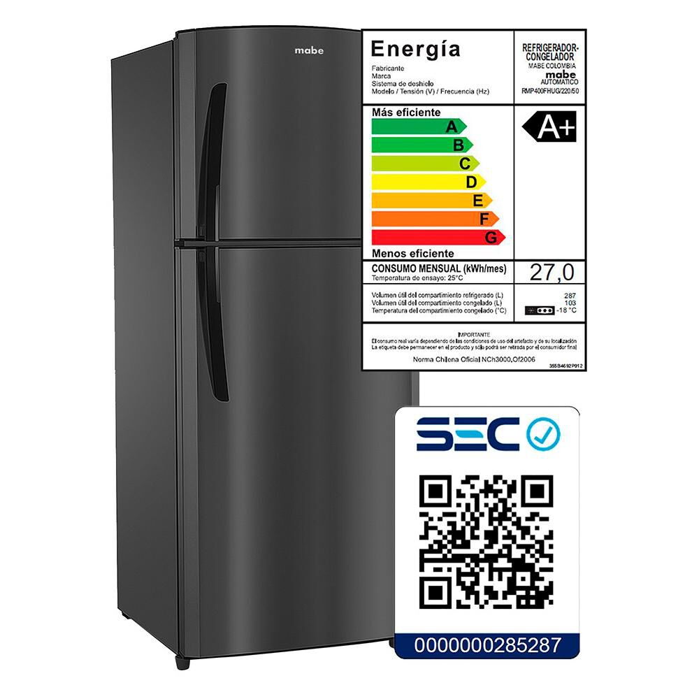 Refrigerador Top Freezer Mabe RMP400FHUG / No Frost / 400 Litros image number 4.0