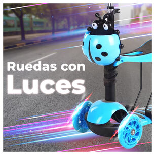 Scooter Monopat&iacute;n 3 En 1 Y Ruedas Con Luces Led