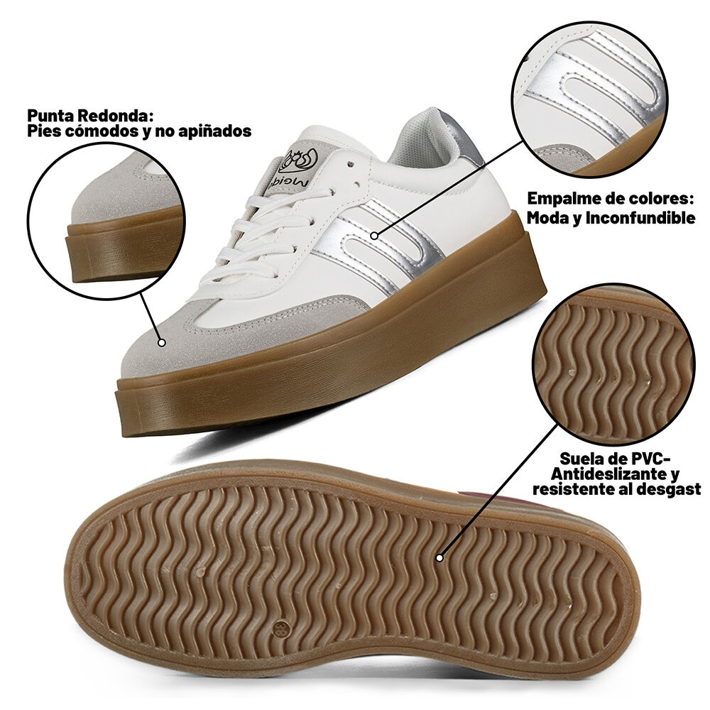 Zapatilla Casual Mujer Urbana Vintage Deportiva Weide Hx501 image number 7.0