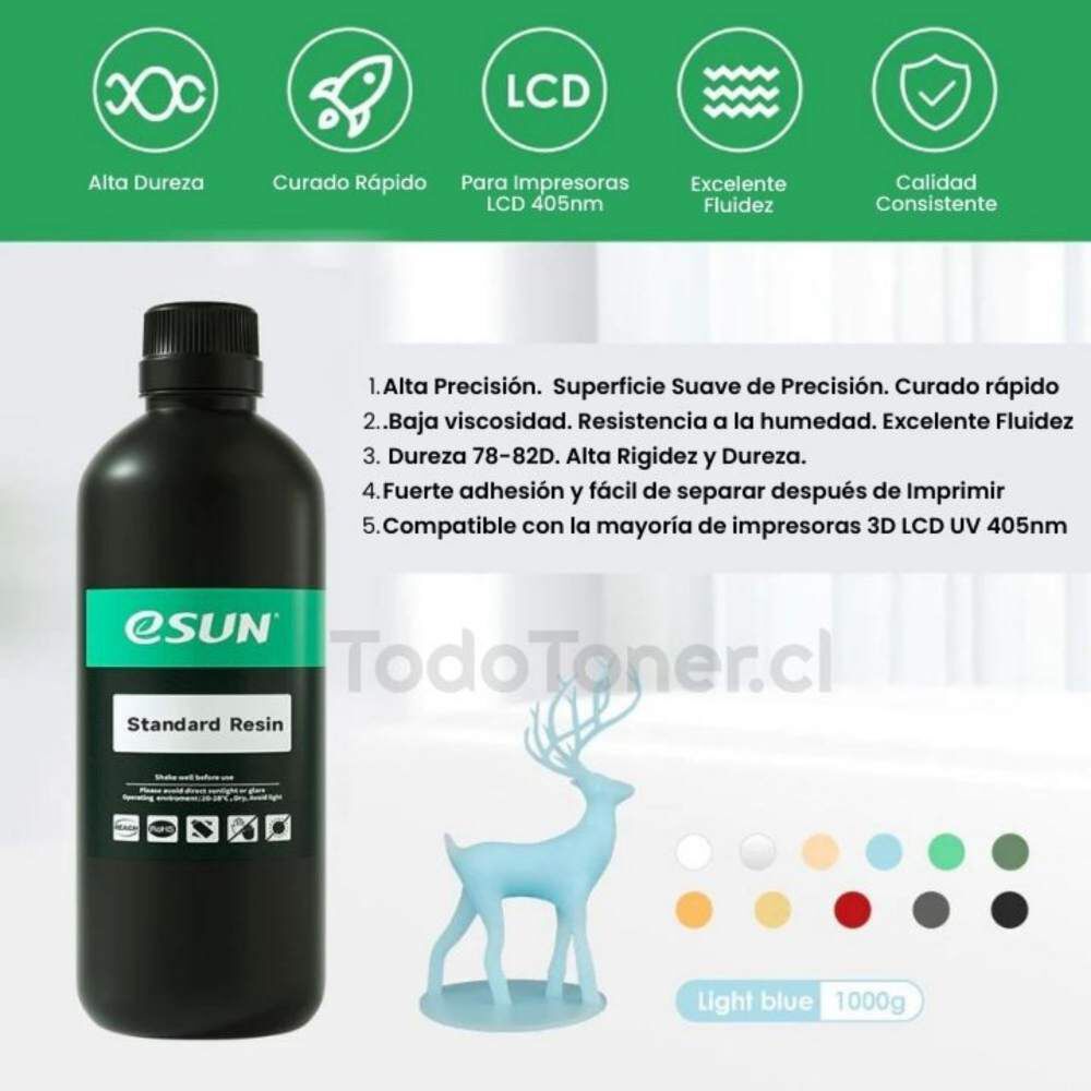 Resina Blanca Para Impresoras 3d 500g Esun image number 4.0