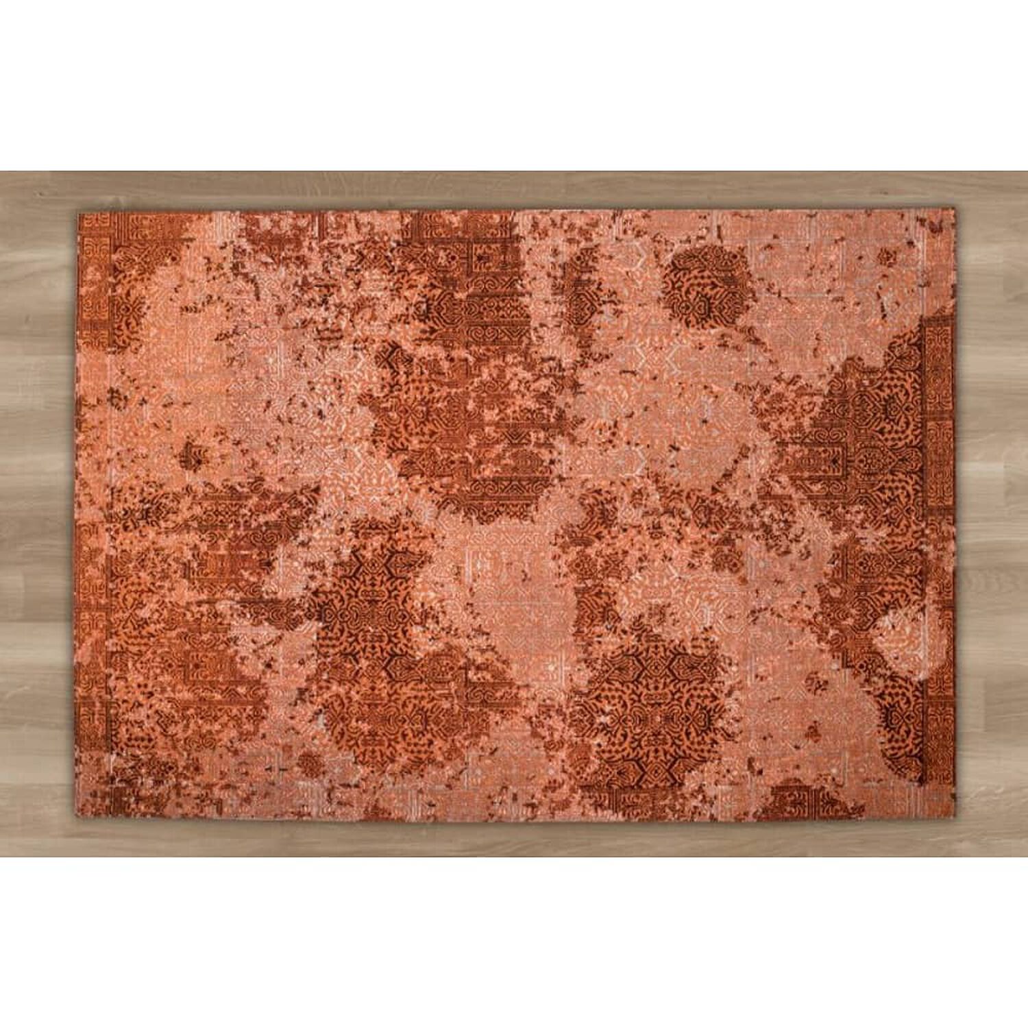 Alfombra Jacquard Naranja Rectangular Mediana image number 0.0