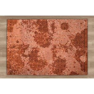 Alfombra Jacquard Naranja Rectangular Mediana