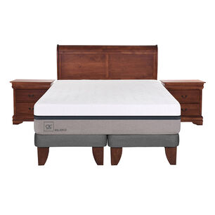 Cama Europea Cic Balance / King / Base Dividida + Set De Maderas