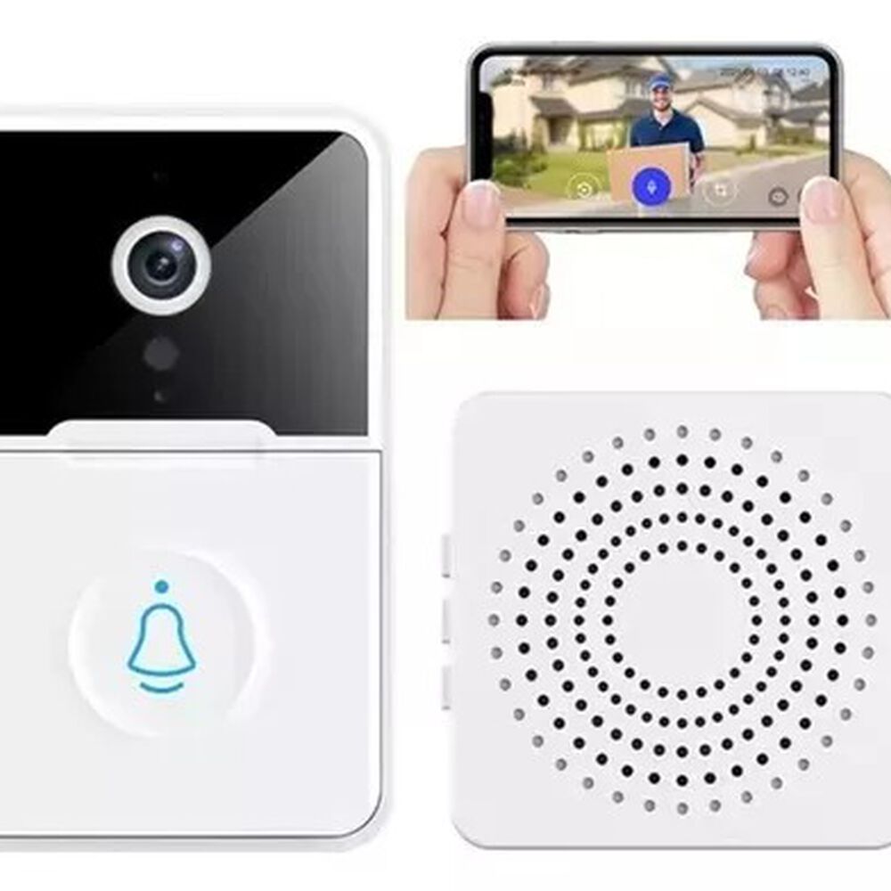 Timbre Inteligente Wifi Con Camara Hd Y Voz Para 30 Metros image number 3.0