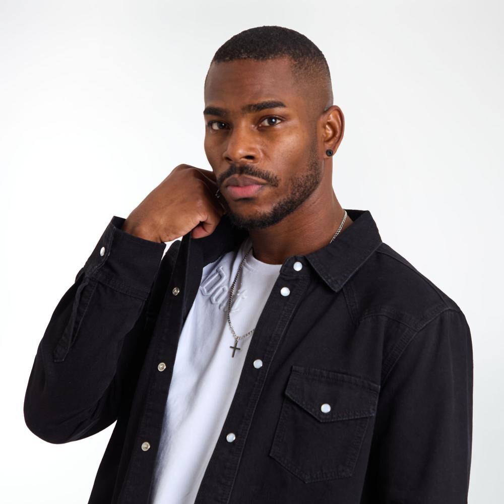 Camisa Denim Regular Manga Larga Hombre Az Rolly Go image number 4.0