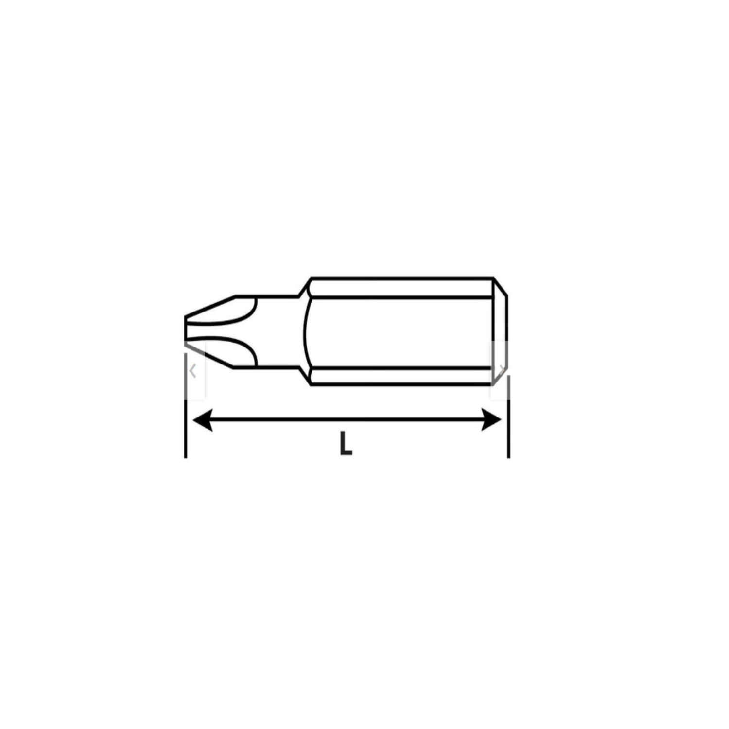 Pack De 5 Puntas Phillips Ph2 1/4x25mm Bahco image number 1.0
