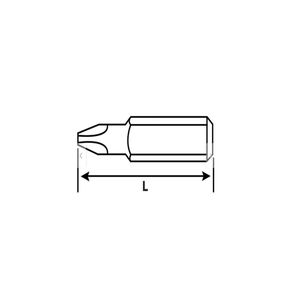 Pack De 5 Puntas Phillips Ph2 1/4x25mm Bahco