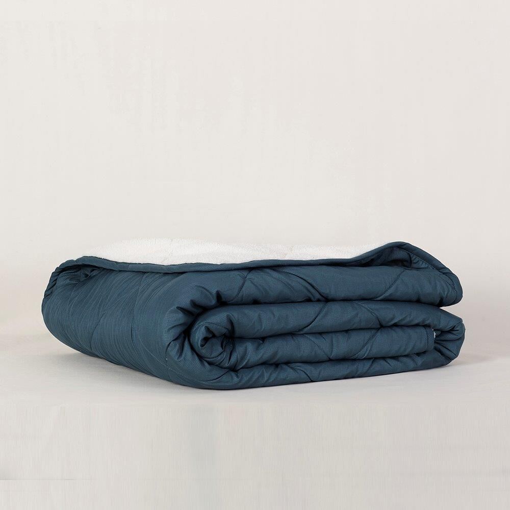 Plumon Emboss+sherpa 1.5 Plazas Azul image number 2.0