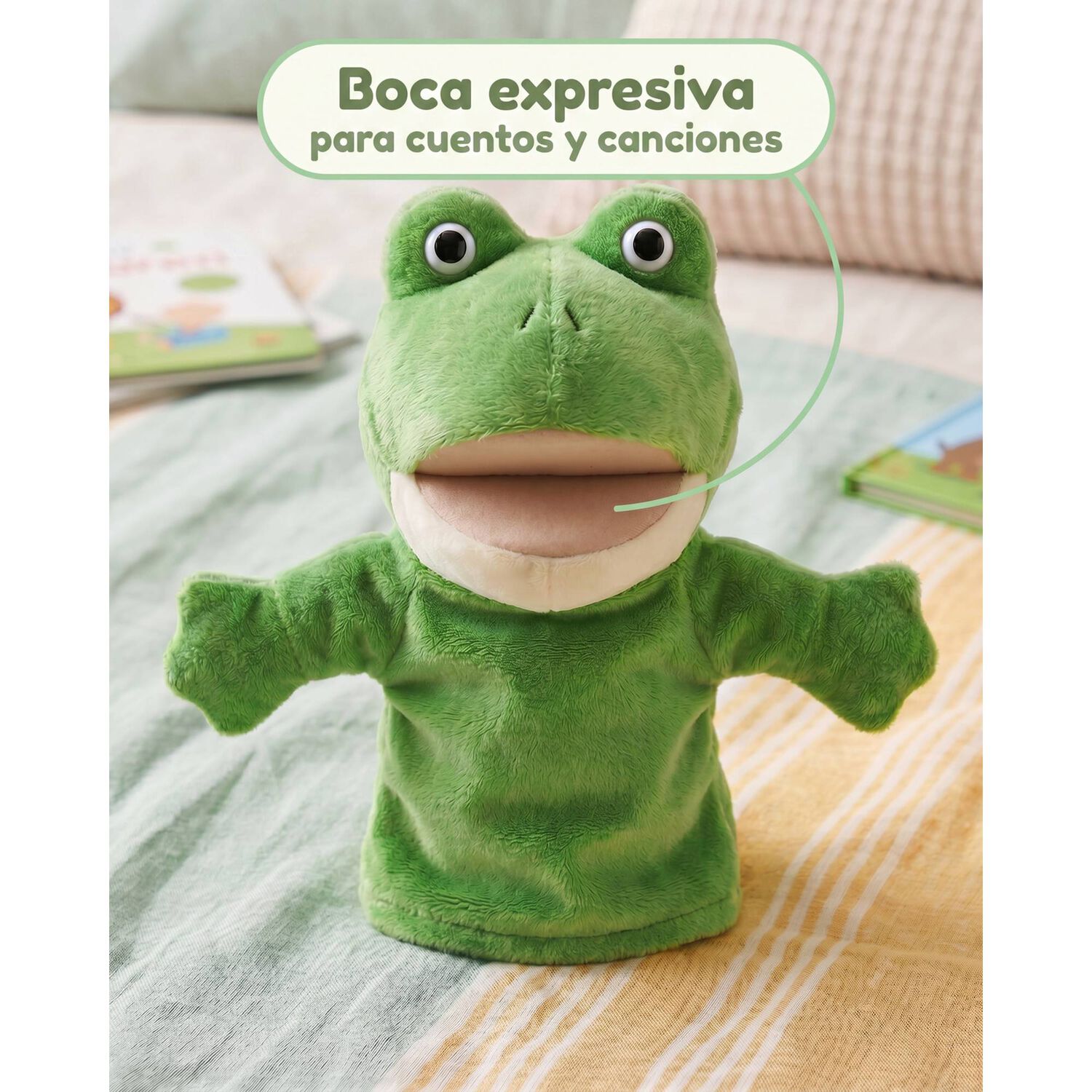 Peluche Titere Animal Zorro Vaca Leon Oveja Rana Lobo image number 26.0