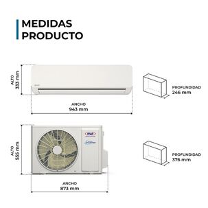 Aire Acondicionado Tipo Split Muro Inverter De 24000 Btu Anwo