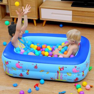 Piscina Inflable Plástico Para Niños Rectangular 120cm