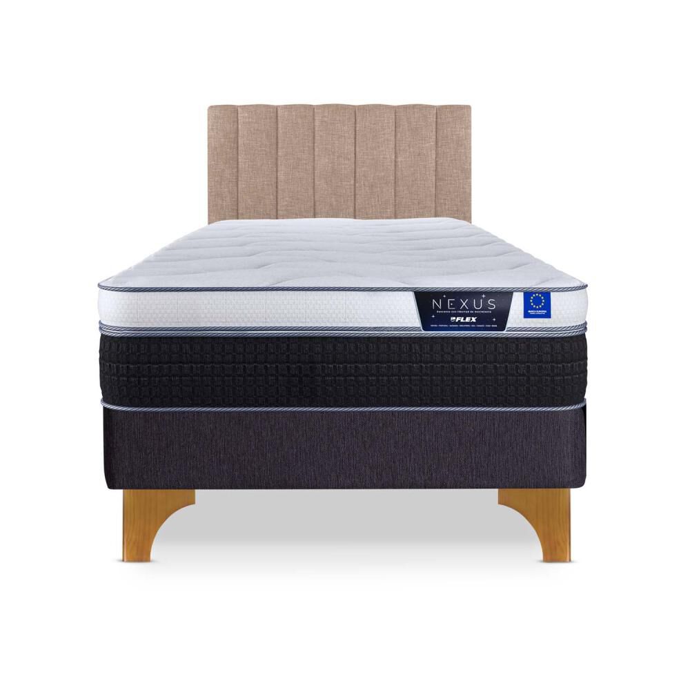 Cama Europea Flex Nexus / 1.5 Plazas / Base Normal + Respaldo image number 1.0