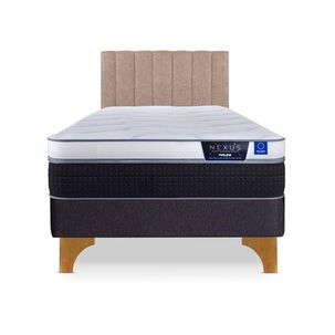 Cama Europea Flex Nexus / 1.5 Plazas / Base Normal + Respaldo